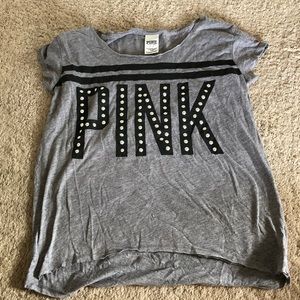 VS Pink Gray Studded Tee
